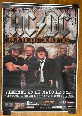 Póster AC/DC Rock Bust World Tour Barcelona 2015