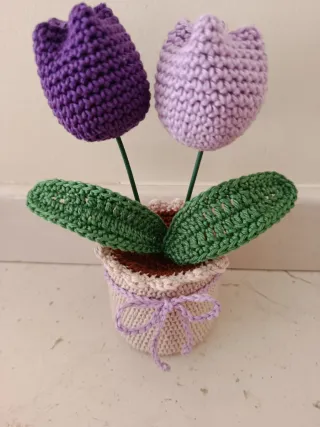 Piantina uncinetto decorativa