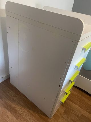 Cambiador con cajones y almacenaje