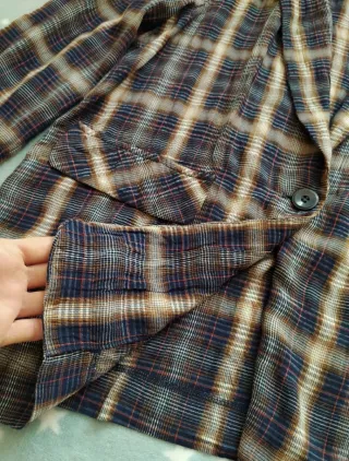 eseOese Americana Blazer de cuadros Talla S