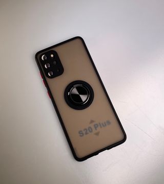 Funda Samsung S20 Plus Negra y Roja con Anillo