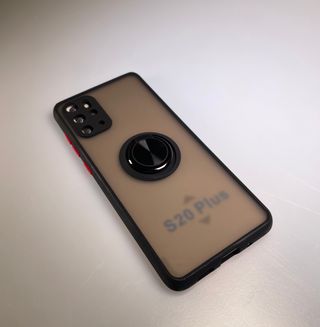 Funda Samsung S20 Plus Negra y Roja con Anillo