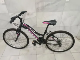 Bicicleta niña B-PRO JIU 24 negra/rosa