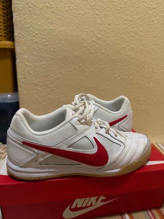 Zapatillas Nike Fútbol Sala Blancas Rojas