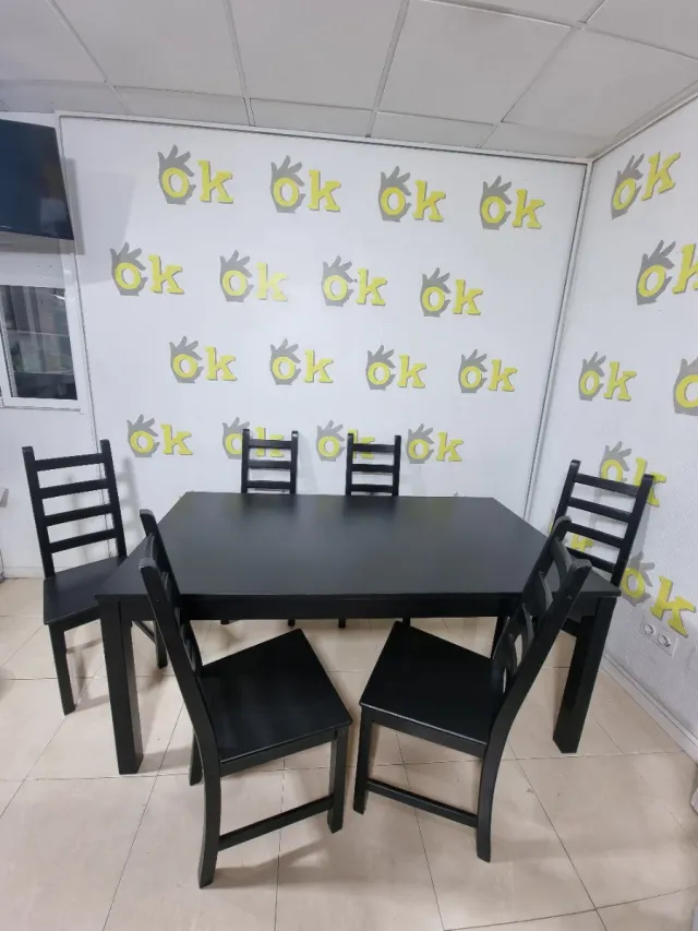 Mesa comedor extensible + 6 sillas 09900