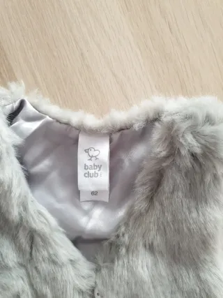 Chaleco de pelo sintético gris