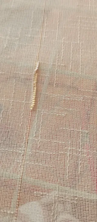 2 Cortinas Beige y Rojo 135x245 cm