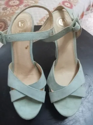 Zapatos de tacón La Strada color verde azulado