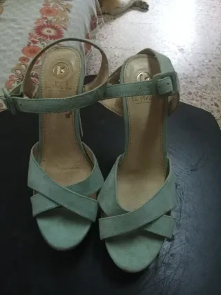 Zapatos de tacón La Strada color verde azulado