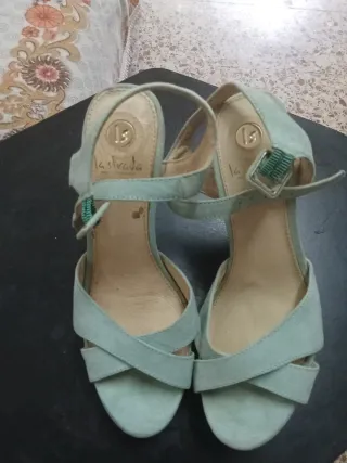 Zapatos de tacón La Strada color verde azulado