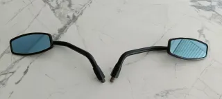 Espejos retrovisores moto azules