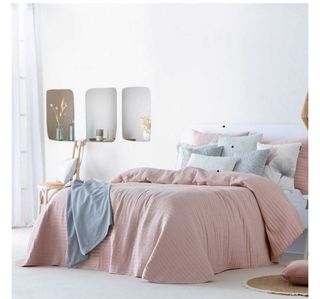 Colcha Bouti rosa cama 105 cm