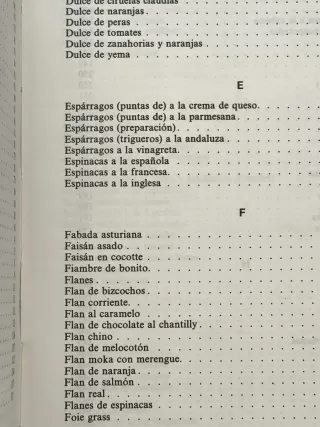 RECETARIO SECCIÓN FEMENINA DE FALANGE AÑO 1974
