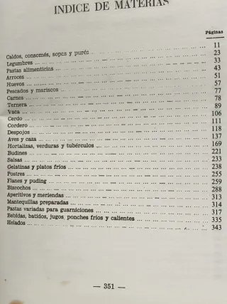 RECETARIO SECCIÓN FEMENINA DE FALANGE AÑO 1974
