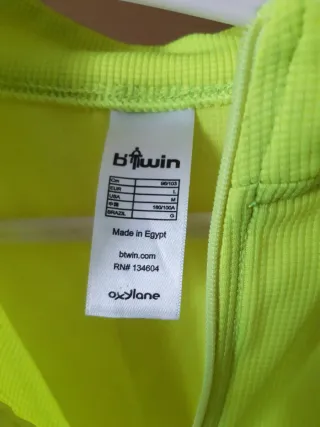 Maglia tecnica giallo fluo BTWIN