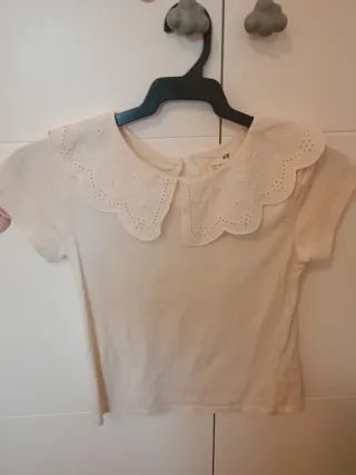 Blusa Zara Blanca Niña Talla 10