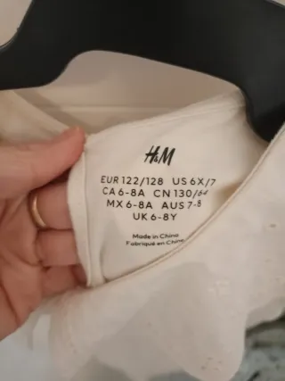 Blusa Zara Blanca Niña Talla 10