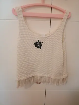 Blusa Zara Blanca Niña Talla 10