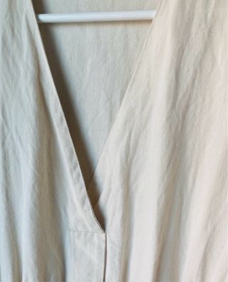 Vestido Mango Beige Lino