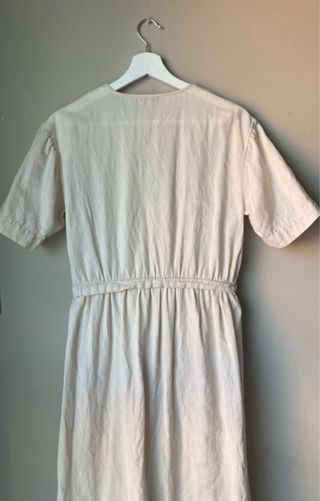 Vestido Mango Beige Lino