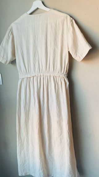 Vestido Mango Beige Lino