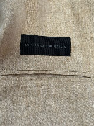 Traje Lino Purificacion Garcia Talla 50 Beige