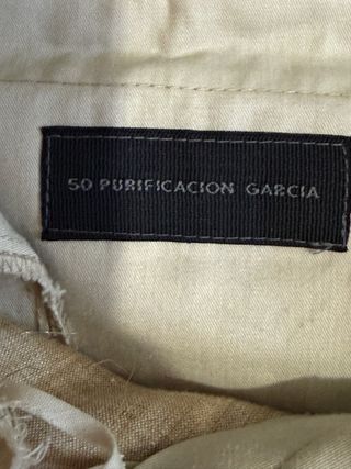 Traje Lino Purificacion Garcia Talla 50 Beige