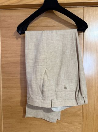 Traje Lino Purificacion Garcia Talla 50 Beige