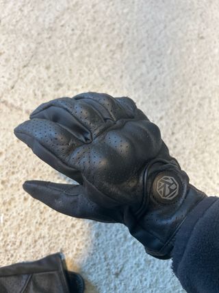 Guantes Moto Cuero Perforado Talla XL