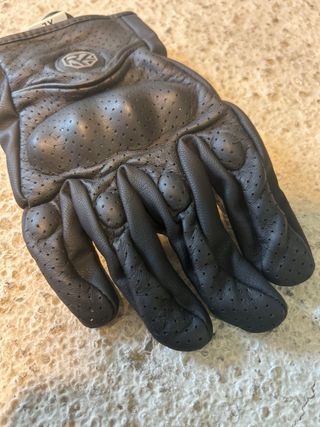 Guantes Moto Cuero Perforado Talla XL