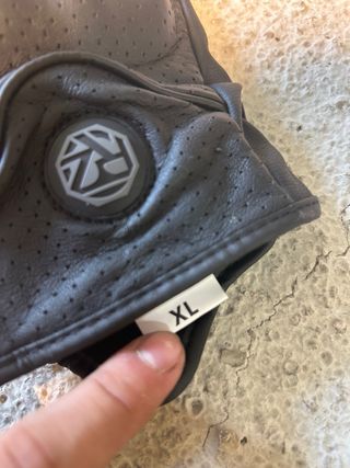 Guantes Moto Cuero Perforado Talla XL