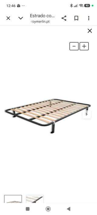 Estrado de cama com pés removíveis, OFERTA colchão