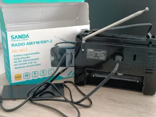 Radio Sanda AM/FM/SW1-2 Portátil Baterías/enchufe