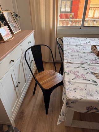 Sillas de comedor estilo industrial metal y madera
