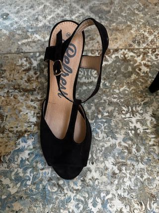 Sandalia Antelina Negra Talla 39