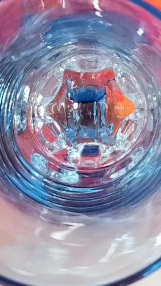 6 Bicchieri Cocktail Blu Vintage Anni '70