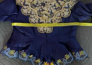 Corpiño Fallera Talla 38 Azul y Dorado