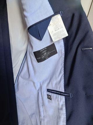 Traje Azul Marino Slim Fit Caballero - Talla 46/38