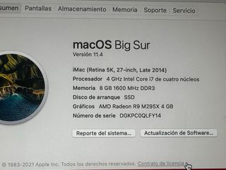 Placa Base iMac 27” (A1419) i7 + 128GB