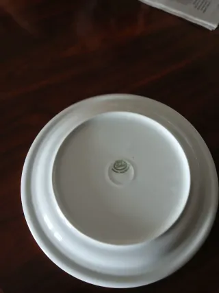 Platos llanos cerámica azul y blanco