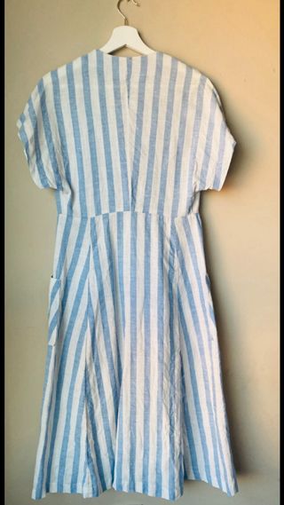 Vestido Mango Rayas Azul Blanco