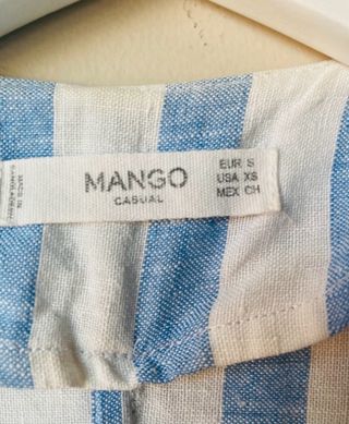 Vestido Mango Rayas Azul Blanco