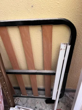 Somier metálico y de madera 90
