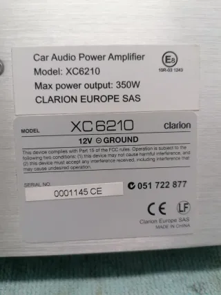 Amplificador Clarion XC6210 Coche/Casa