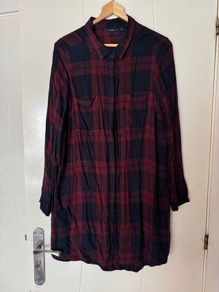 Vestido largo cuadros talla 42