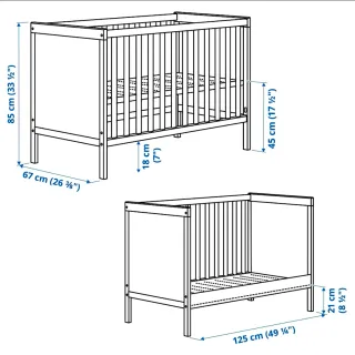 Cuna IKEA SUNDVIK 60x120 cm + Colchón