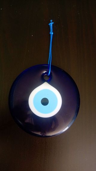 Ojo Griego Cristal Azul Grande