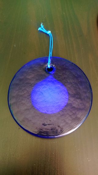 Ojo Griego Cristal Azul Grande