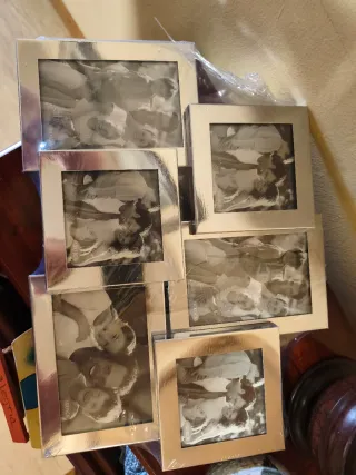 Set 6 Marcos de Fotos Plateados