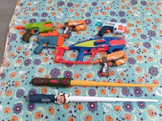 Lote Juguetes Nerf y X-Shot